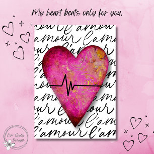 "My Heart Beats only for You" Valentine's Day Card