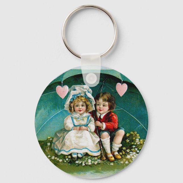 My Heart Beats Warm... Key Ring (Front)