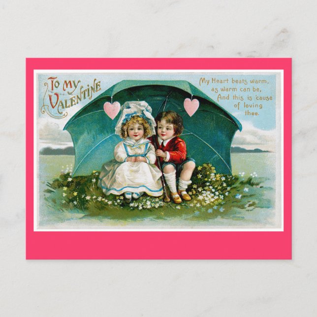 My Heart Beats Warm... Postcard (Front)