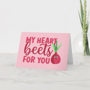 My Heart Beets For You Cute Funny Valentine's Day Holiday Card
