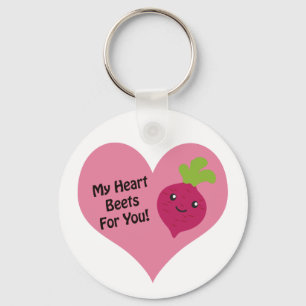My Heart Beets For You Key Ring