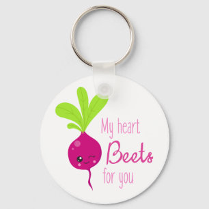 My Heart Beets For You Key Ring