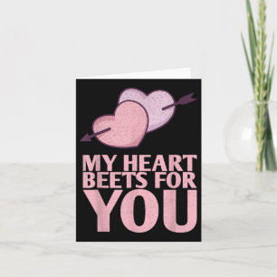 My Heart Beets For You Marriage Design For Bride G Card