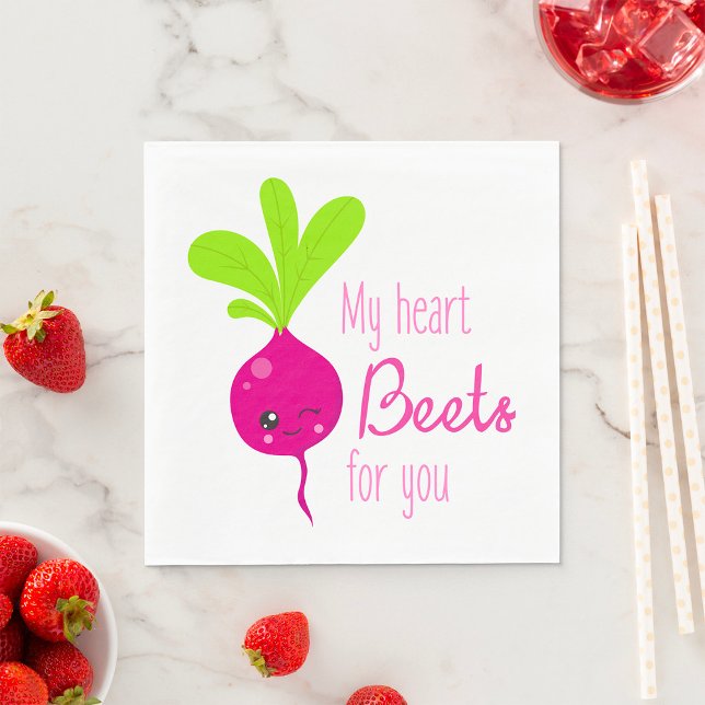 My Heart Beets For You Napkin (Creator Uploaded)