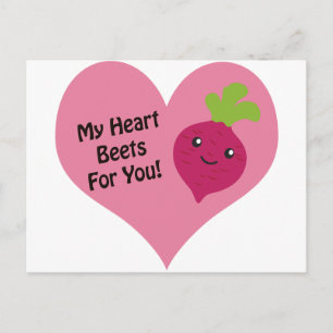 My Heart Beets for you Postcard