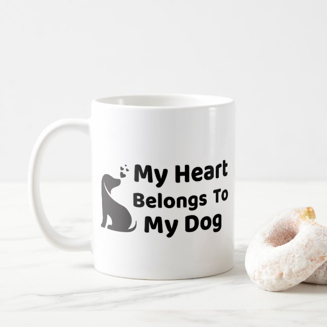 My Heart Belong To My Dog Mug (With Donut)