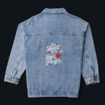 My Heart Belongs to a Bass Player Denim Jacket<br><div class="desc">"Show your pride and love for the rhythm section with this 'My Heart Belongs to a Bass Player' design! Featuring a classic romantic heart pierced by an arrow and stylish vintage typography, this design is the perfect gift for bassists' wives, girlfriends, or anyone who adores their favorite bass guitar player....</div>