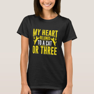 My Heart Belongs to a Cat or Three Cat Grandpa T-Shirt