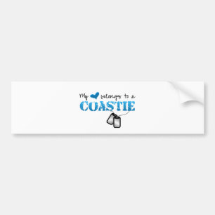 My heart belongs to a Coastie Bumper Sticker