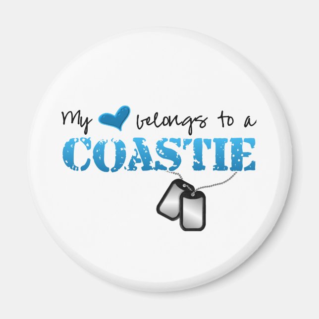 My heart belongs to a Coastie Magnet (Front)