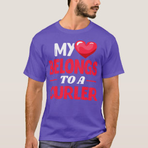 My heart belongs to a Curler Funny Curling love gi T-Shirt