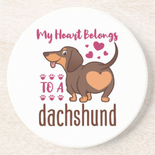 My Heart Belongs to a Dachshund Coaster