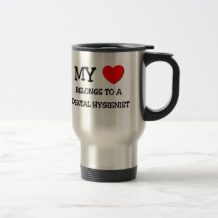 My Heart Belongs To A DENTAL HYGIENIST Travel Mug