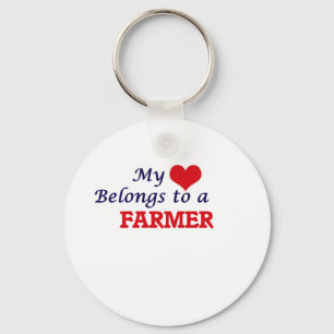 My heart belongs to a Farmer Key Ring