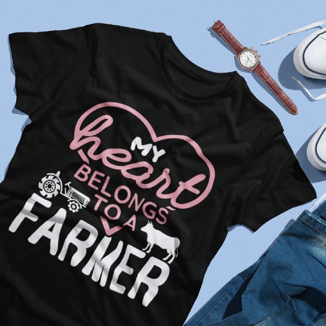 My Heart Belongs to a Farmer T-Shirt (Creator Uploaded)