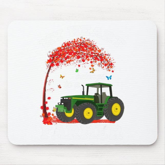 My Heart Belongs To A Farmer Valentine For Farmer  Mouse Pad (Front)