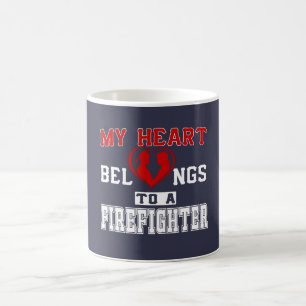 My heart belongs to a Firefighter Coffee Mug