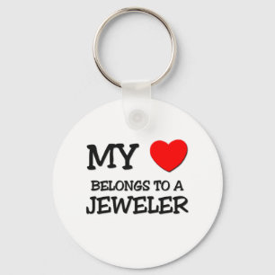 My Heart Belongs To A JEWELER Key Ring