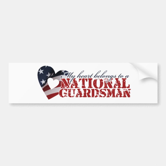 My heart belongs to a National Guardsman Bumper Sticker (Front)