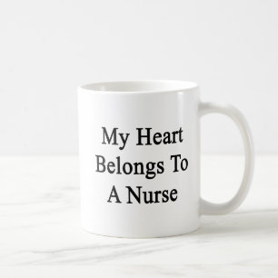 My Heart Belongs To A Nurse Coffee Mug