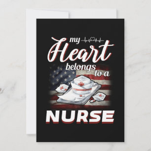 My Heart Belongs To A Nurse Invitation