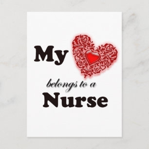 My Heart Belongs To A Nurse Postcard