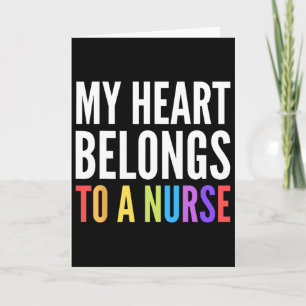 My Heart Belongs To A Nurse Valentine Love Rn Nurs Card