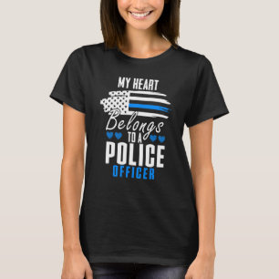 My Heart Belongs To A Police Officer Police Office T-Shirt