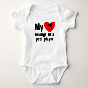 My Heart Belongs To A Pool Player Baby Bodysuit
