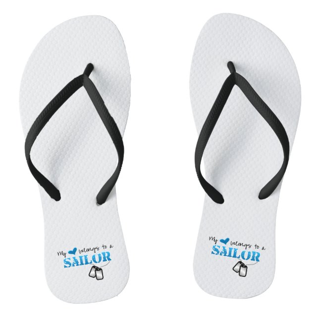 My Heart Belongs To A Sailor Thongs (Footbed)