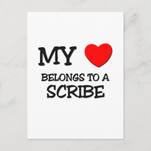 My Heart Belongs To A SCRIBE Postcard