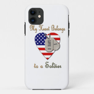 My Heart Belongs to A Soldier iPhone 11 Case