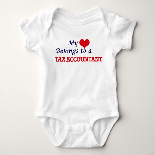 My heart belongs to a Tax Accountant Baby Bodysuit (Front)