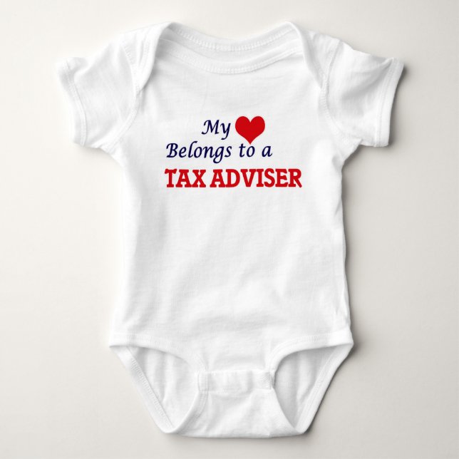 My heart belongs to a Tax Adviser Baby Bodysuit (Front)