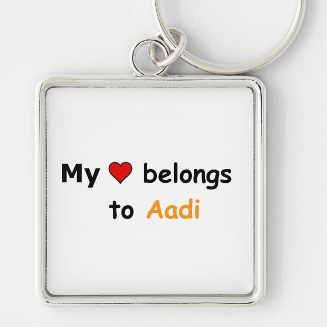 My heart belongs to Aadi Key Ring (Front)