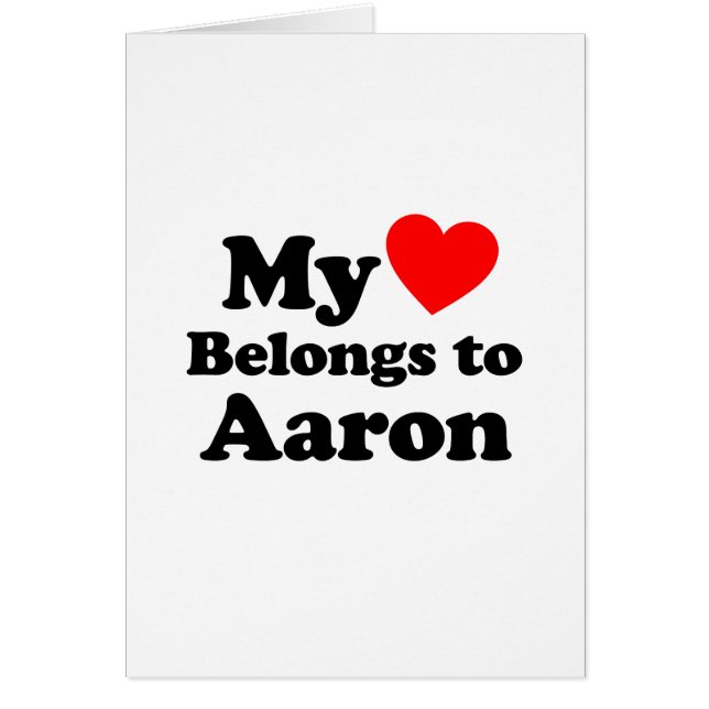 My Heart Belongs to Aaron (Front)