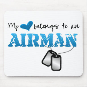 My Heart Belongs to an Airman Mouse Pad