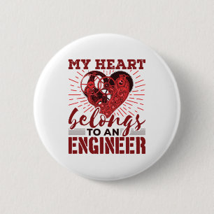 My Heart Belongs to An Engineer Wife Girlfriend 6 Cm Round Badge