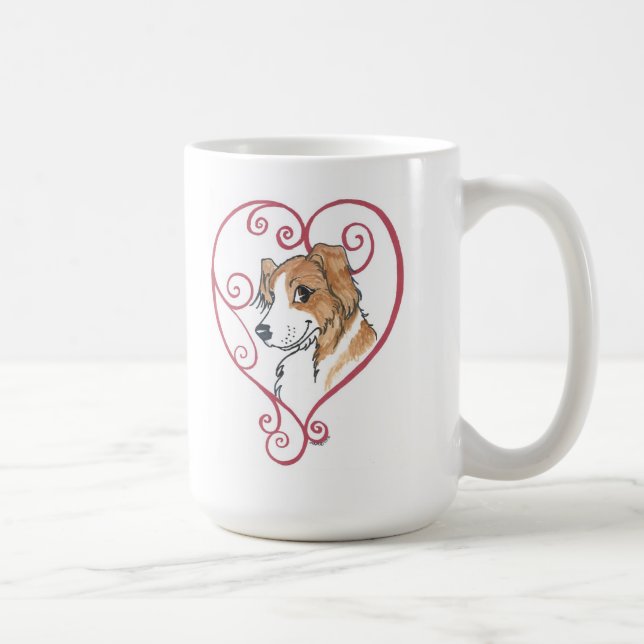 My heart belongs to an English Shepherd Coffee Mug (Right)