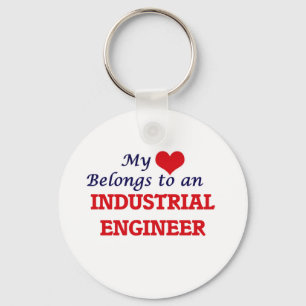 My Heart Belongs to an Industrial Engineer Key Ring