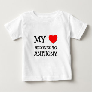 My Heart Belongs to Anthony Baby T-Shirt