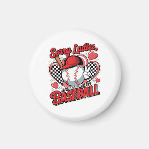 My Heart Belongs to Baseball Magnet