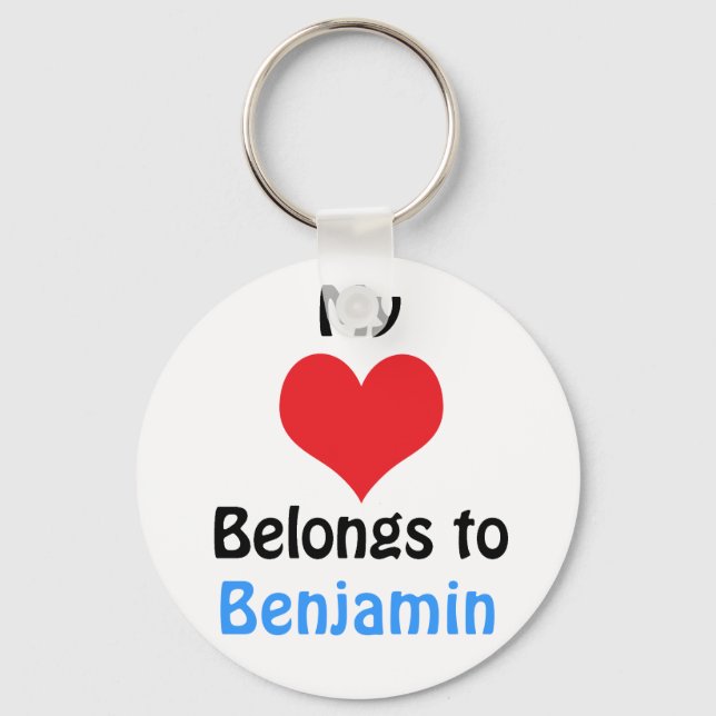 My heart Belongs to Benjamin Key Ring (Front)