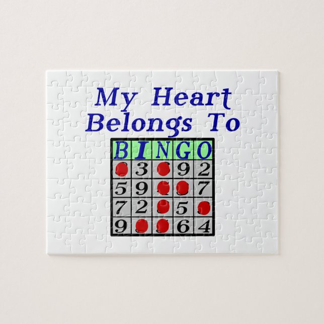 My Heart Belongs To Bingo Jigsaw Puzzle (Horizontal)