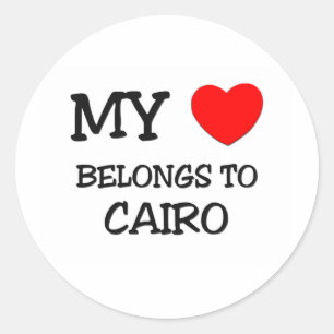 My heart belongs to CAIRO Classic Round Sticker