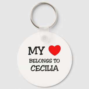 My Heart Belongs To CECILIA Key Ring