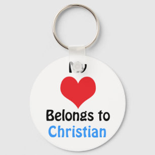 My heart Belongs to Christian Key Ring