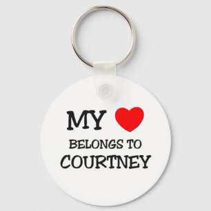 My Heart Belongs to Courtney Key Ring