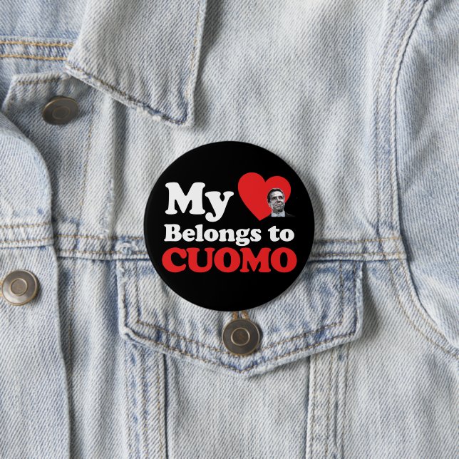 My Heart Belongs to Cuomo 7.5 Cm Round Badge (In Situ)
