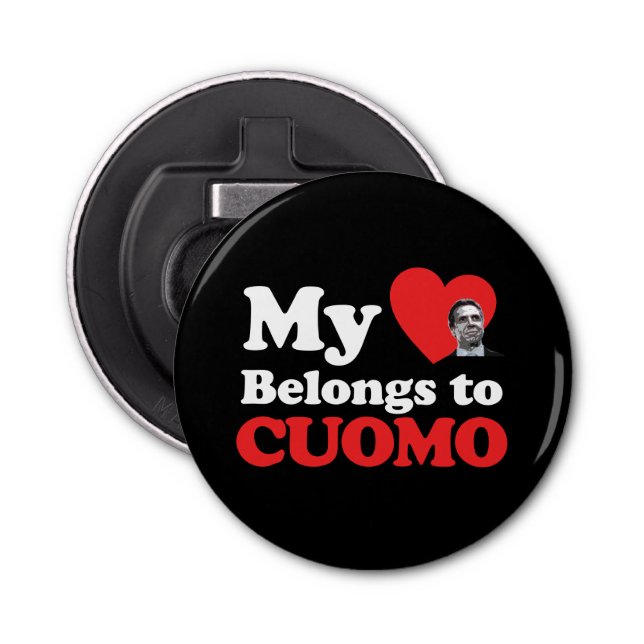 My Heart Belongs to Cuomo Bottle Opener (Front)